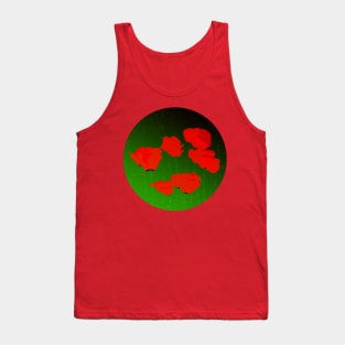 Red Flowers Tank Top